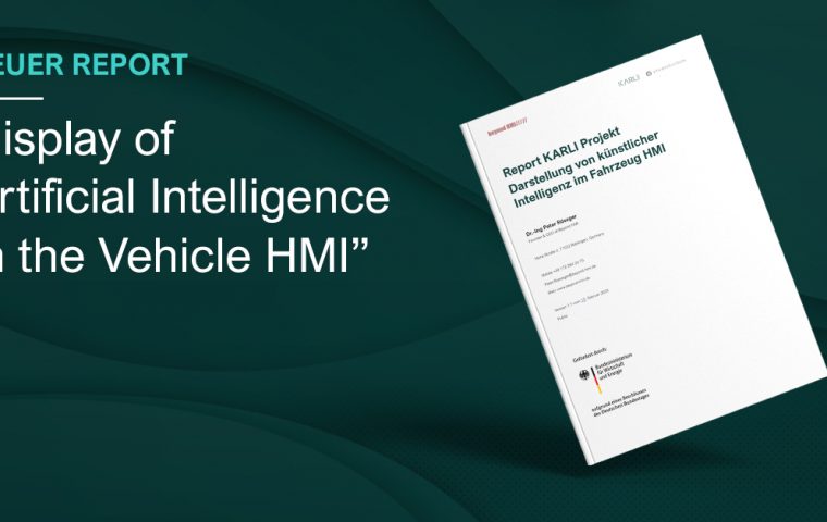Report abstract: Display of Artificial Intelligence in the Vehicle HMI